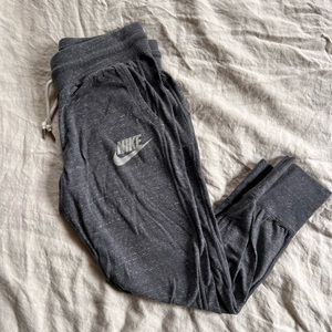 Gray Nike Sweatpants-Crop